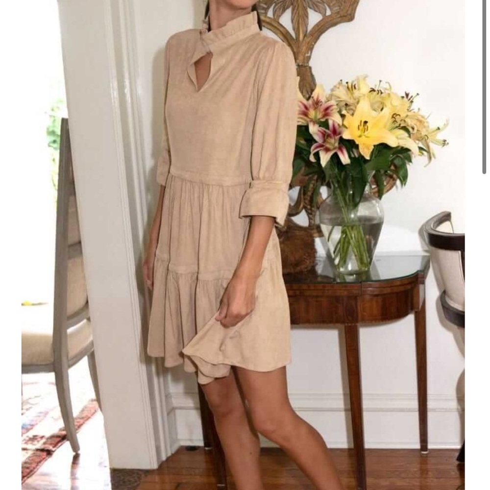 Gretchen Scott brown suede dress size M